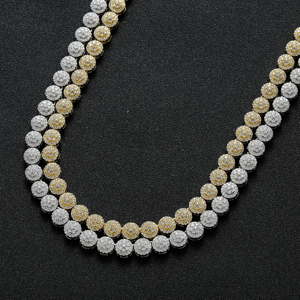 7MM Round Pave Diamond Tennis Necklace