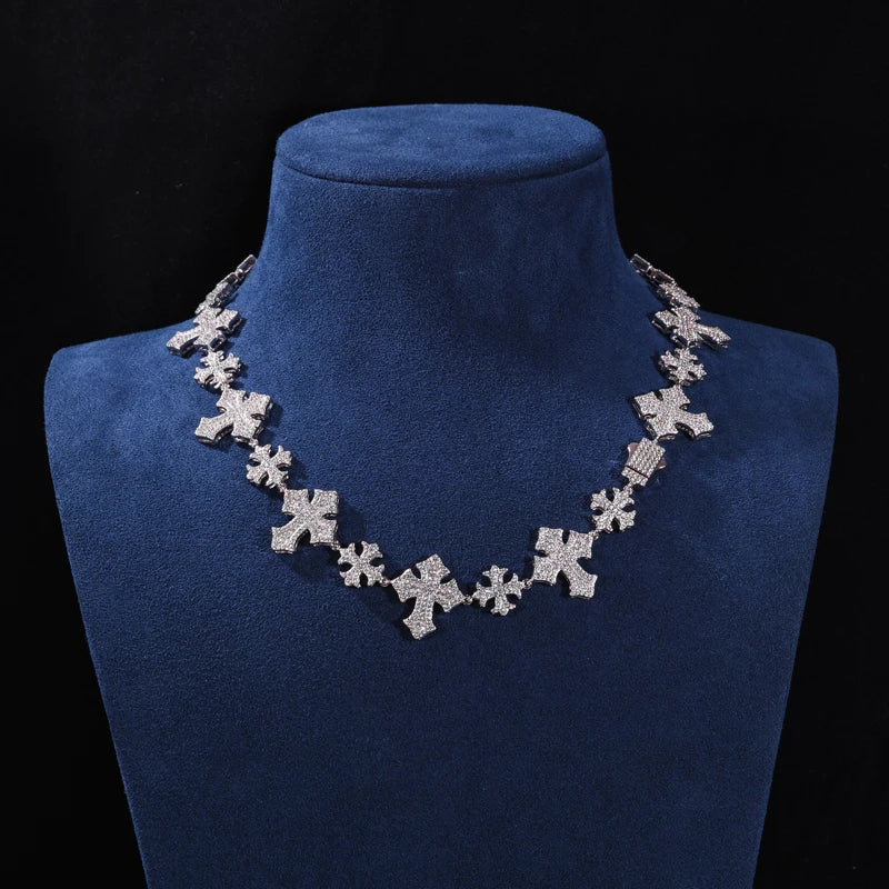 S925 Moissanite Maltese Cross Necklace