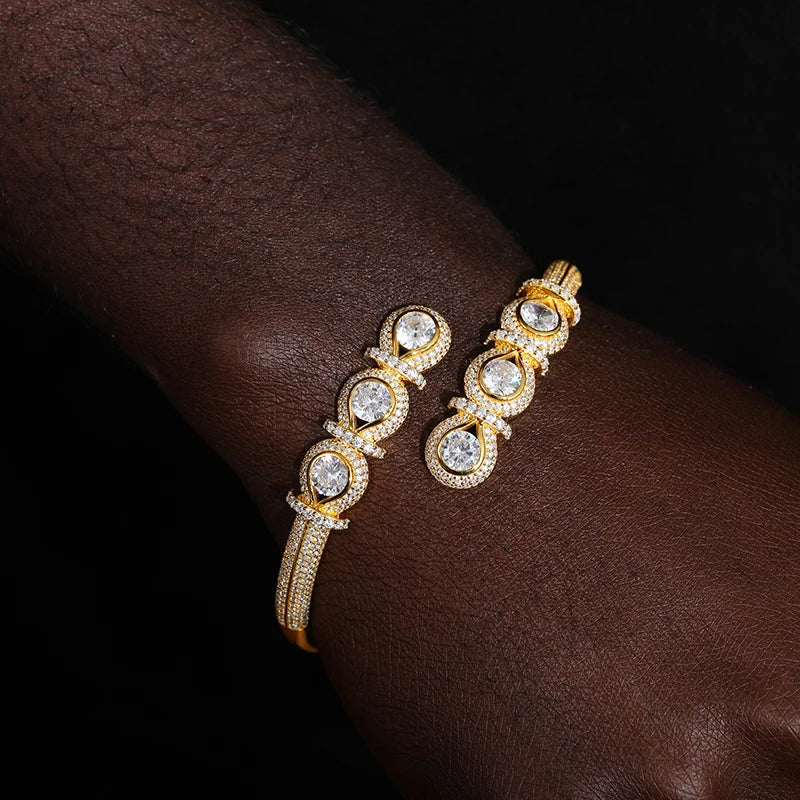 Moissanite Noose Pearl Diamond Bracelet