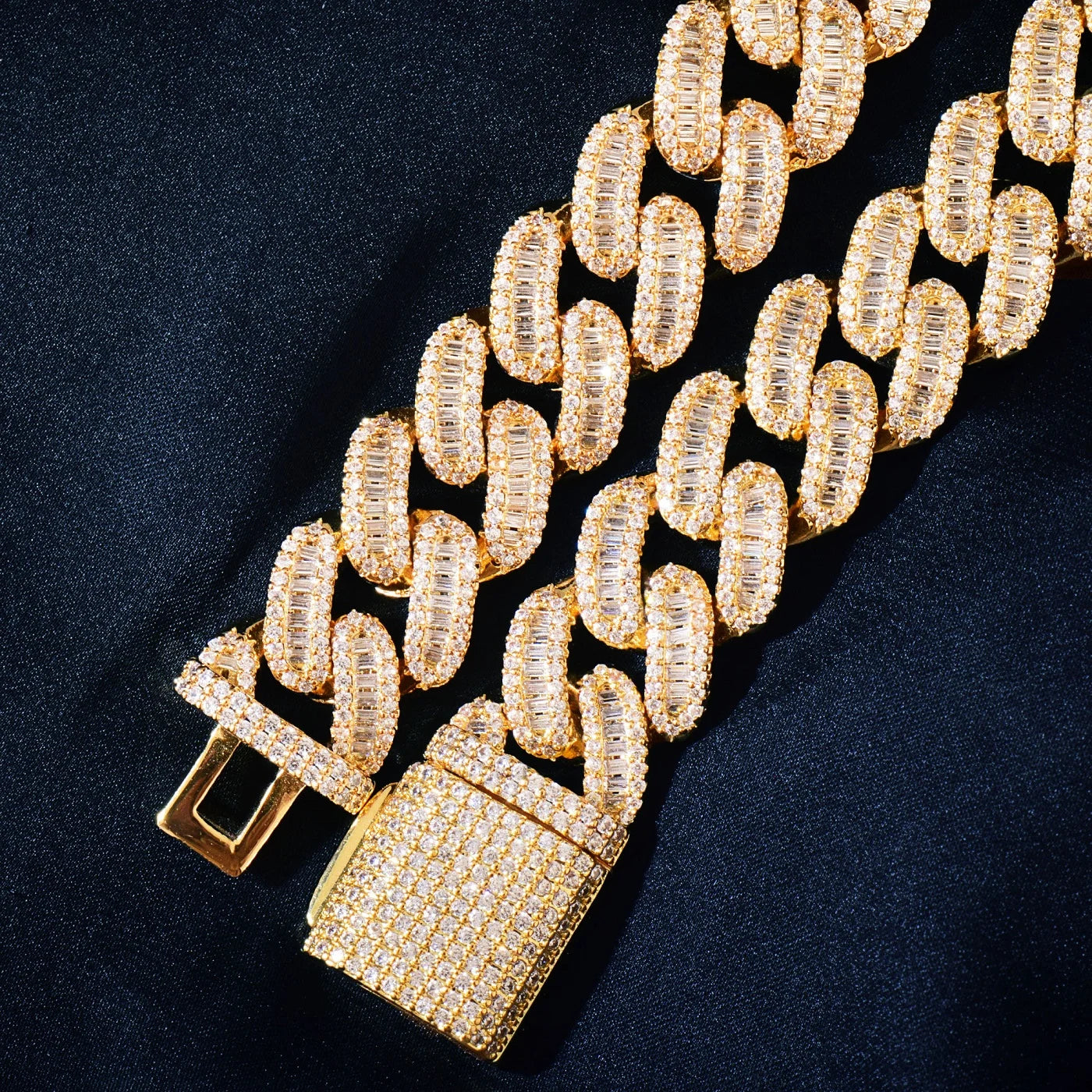 BAGUETTE CUBAN LINK NECKLACE - 15MM - Icedgame & Co