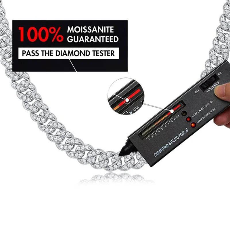 8MM VVS Moissanite Diamond Cuban Link (Passes Diamond Tester)
