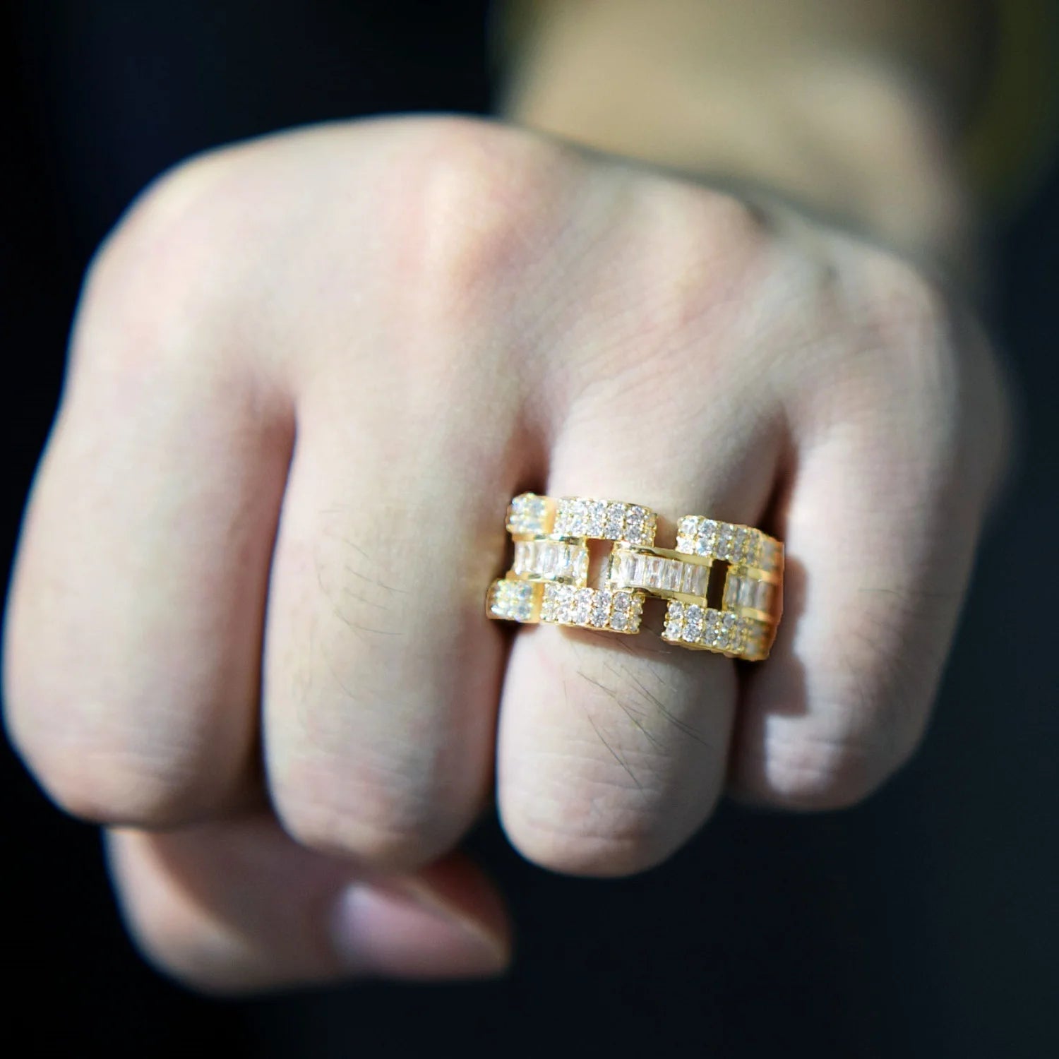 Rollie Paved Baguette Ring - Icedgame & Co