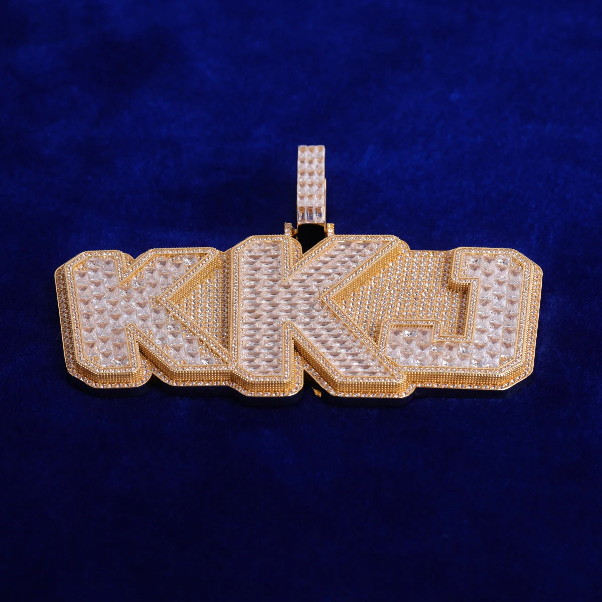 Custom Blocky University Font Letter Pendant - Icedgame & Co