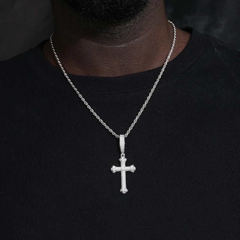 S925 Moissanite Diamond Celtic Cross Pendant