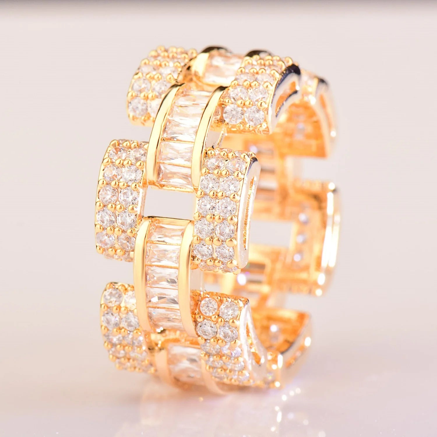 Rollie Paved Baguette Ring - Icedgame & Co