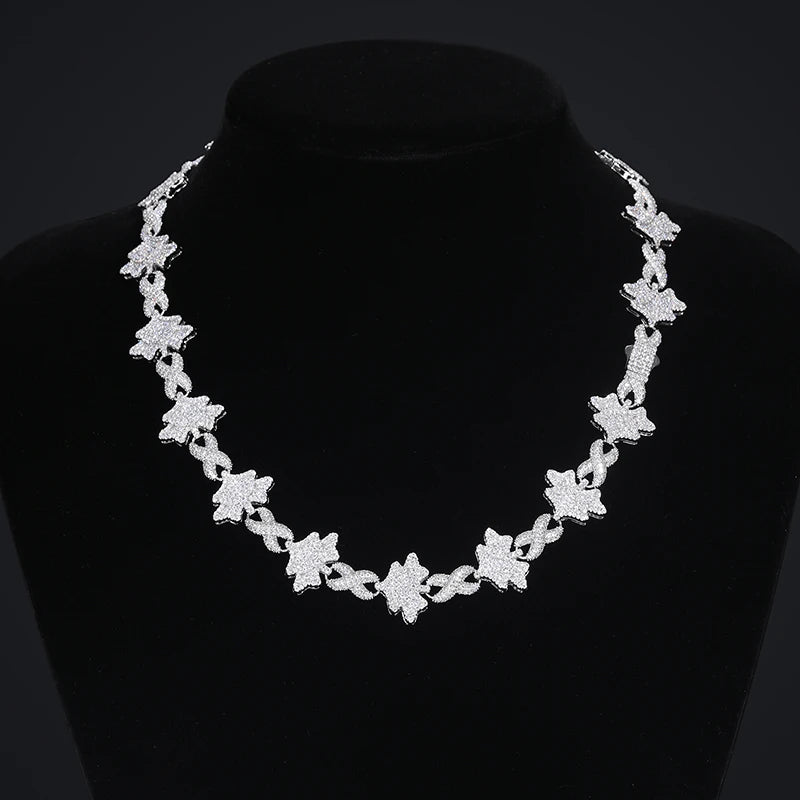 S925 Moissanite Butterfly Infinity Link Necklace - Icedgame & Co