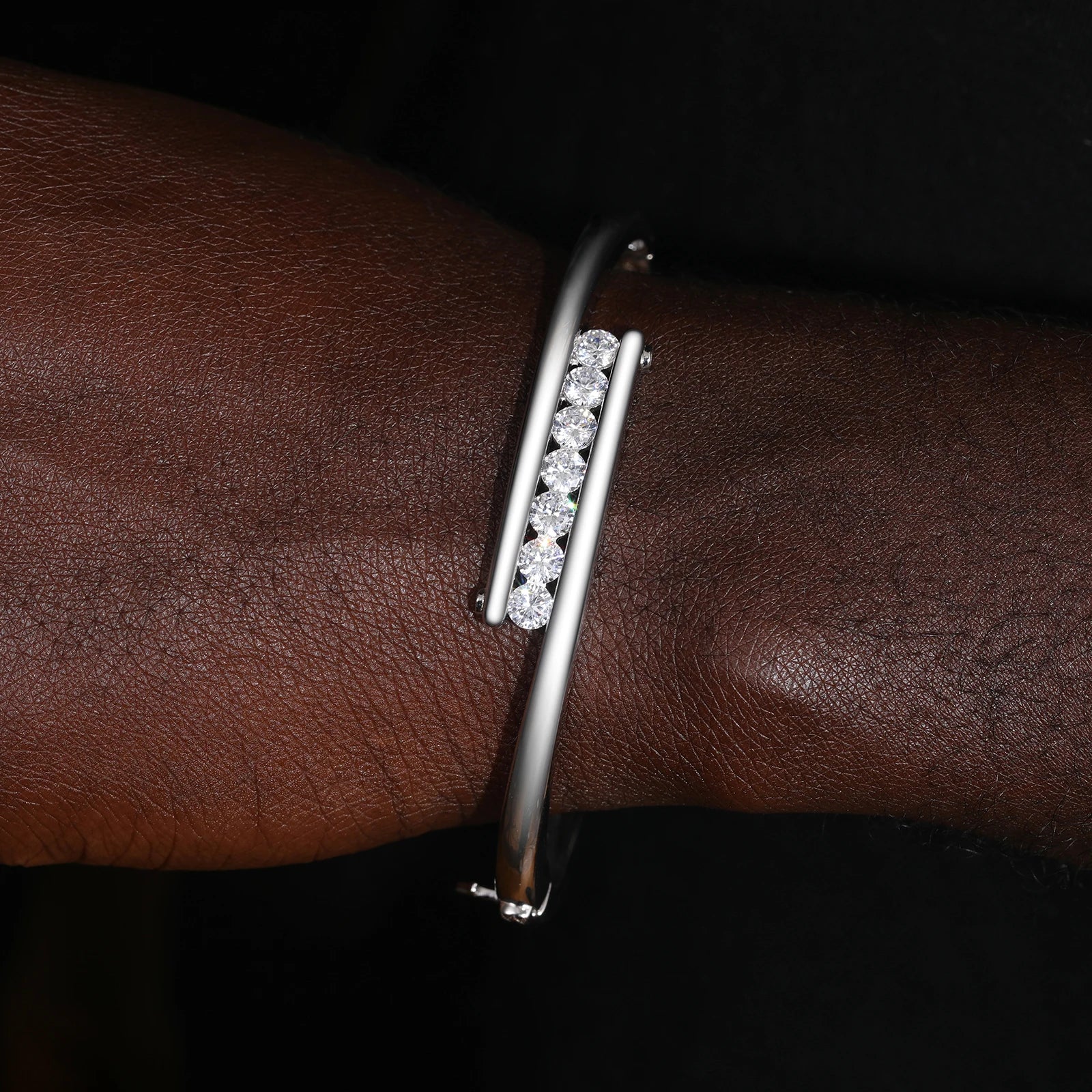 Diamond-Accented Cuff Bracelet - 10mm