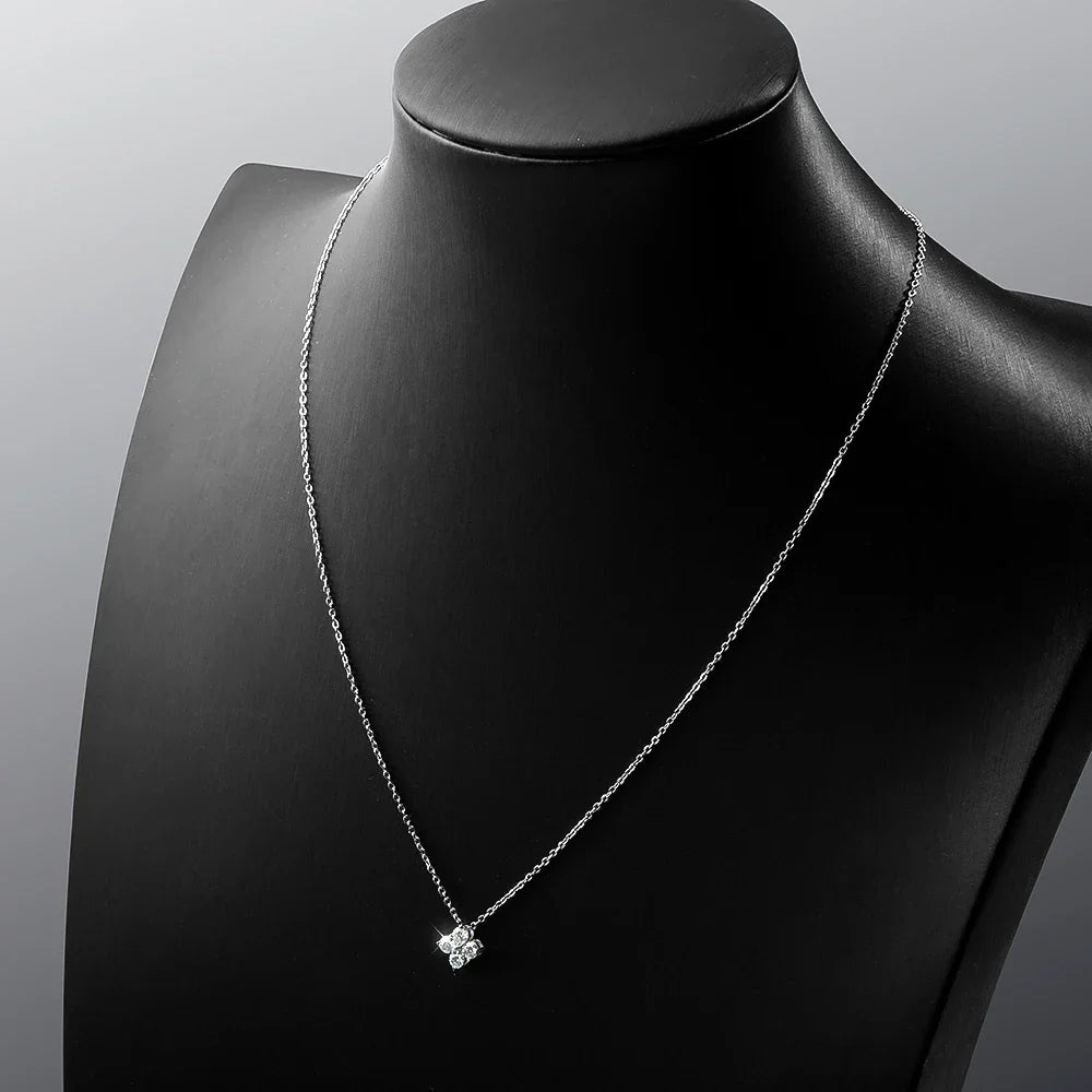 Women's S925 Clover Moissanite Diamond Pendant