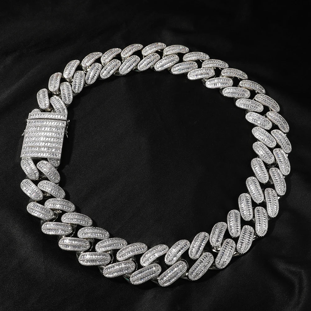 MIAMI BAGUETTE CUBAN LINK CHAIN NECKLACE - 40MM - Icedgame & Co