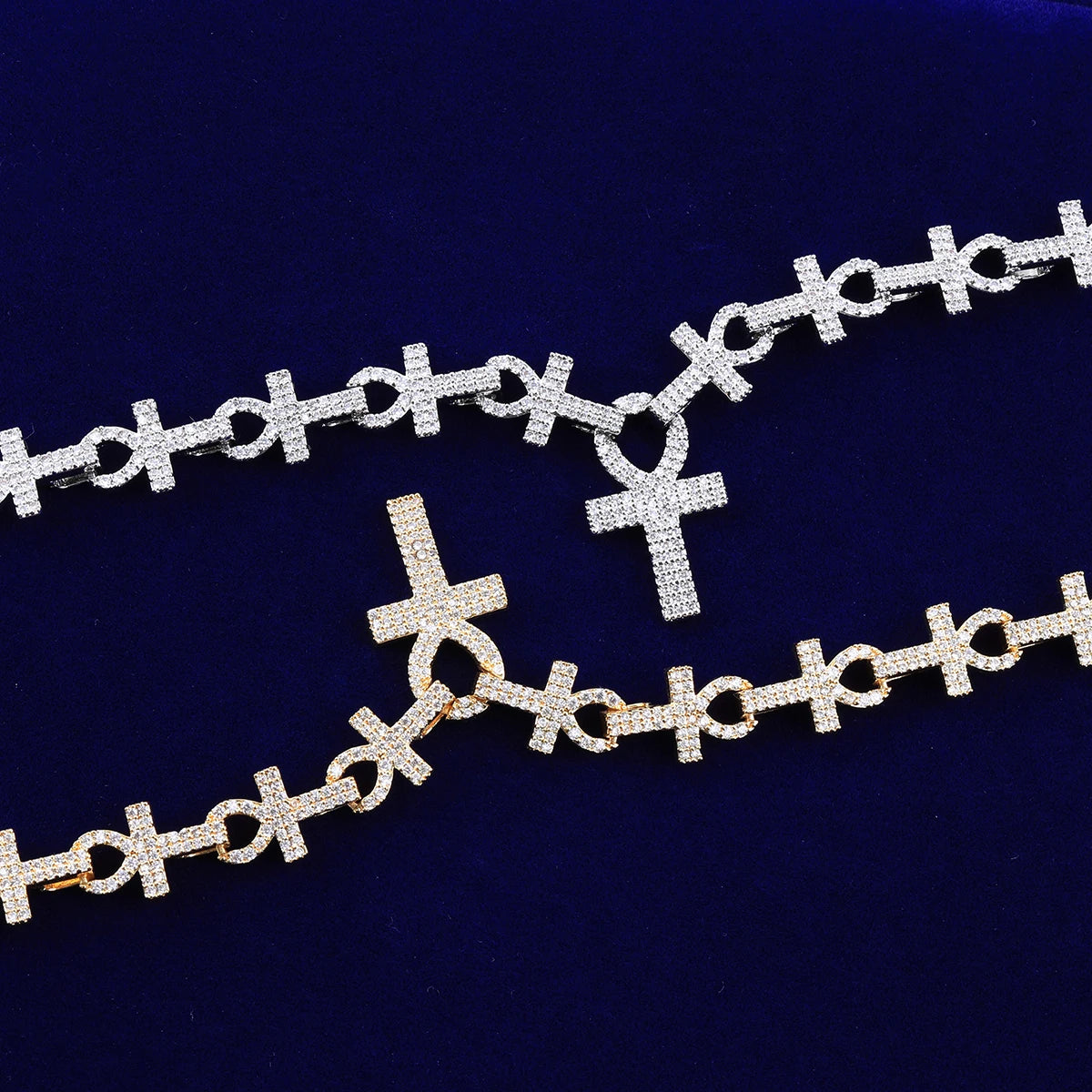 Diamond Ankh Cross Chain