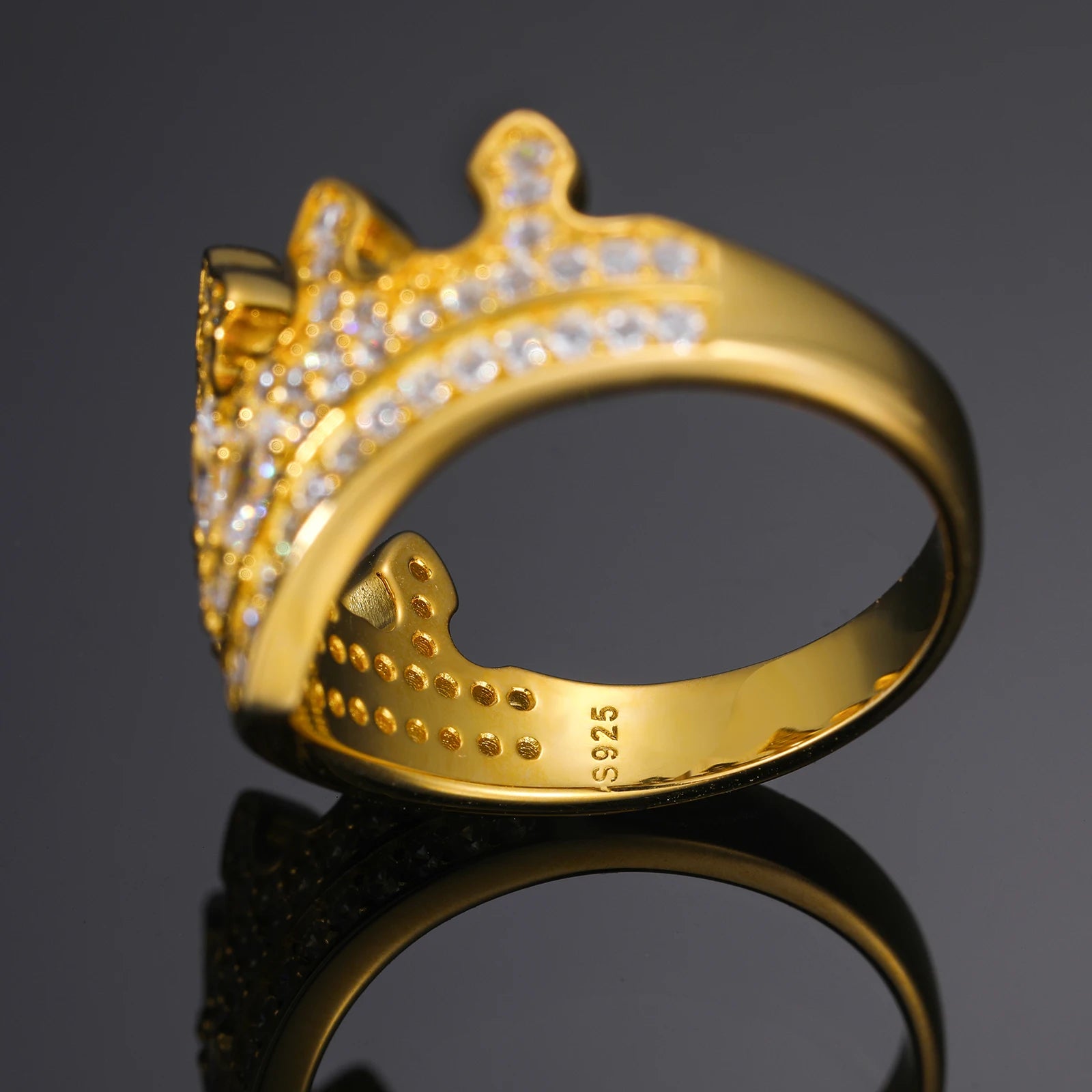 S925 Moissanite Diamond Crown Ring