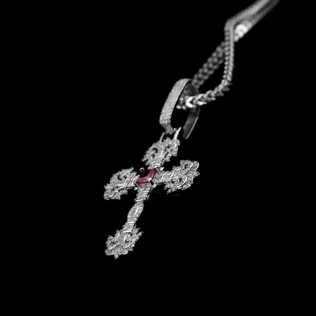 Ruby Cross Pendant