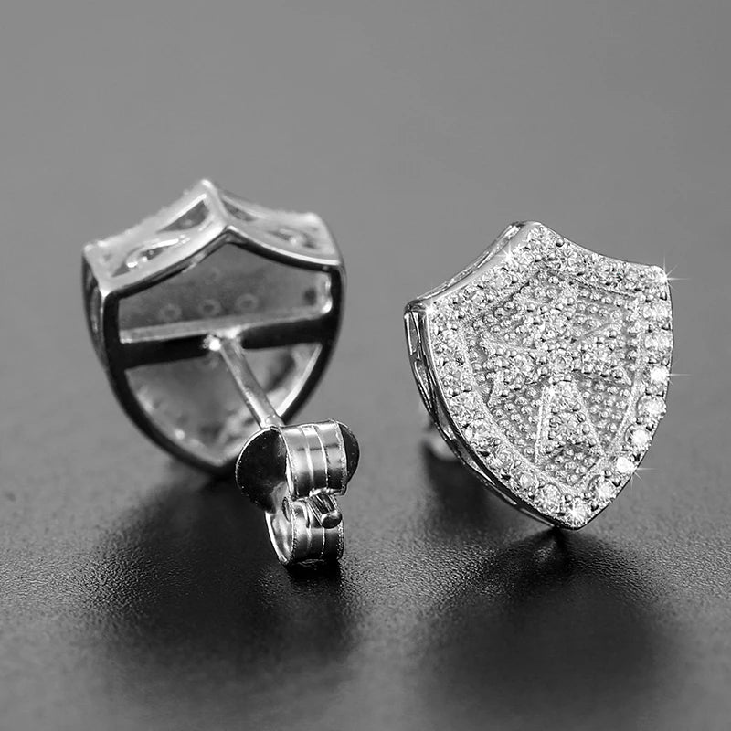 S925 Moissanite Shield Earrings