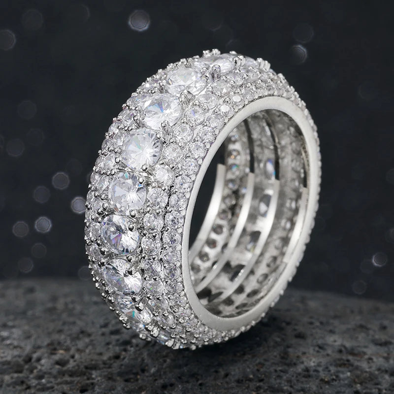 S925 Moissanite Layered Diamond Ring