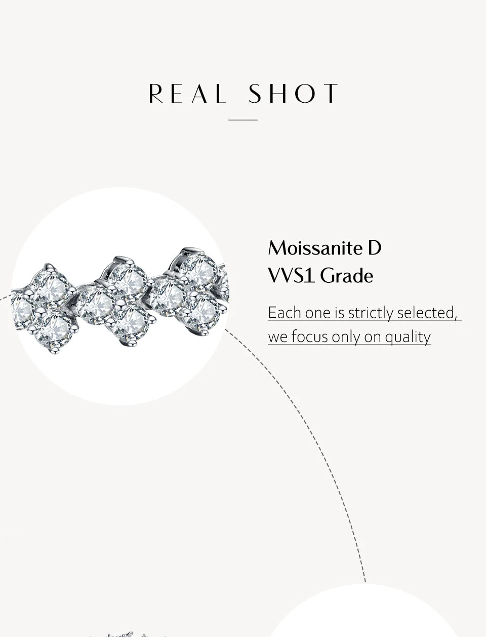 Women's S925 Moissanite Diamond Heart Link Bracelet