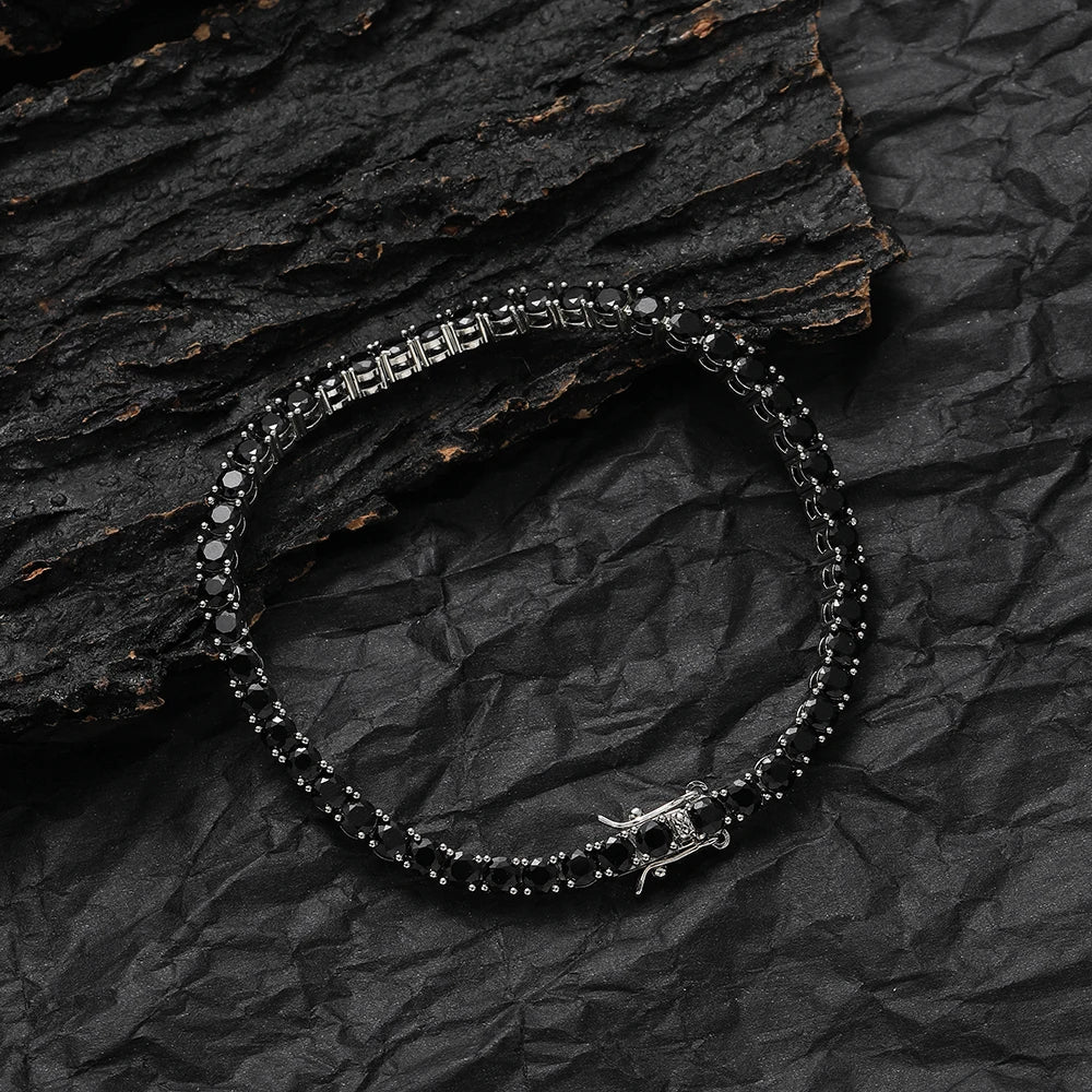 Black Cubic Zirconia Diamond Tennis Bracelet