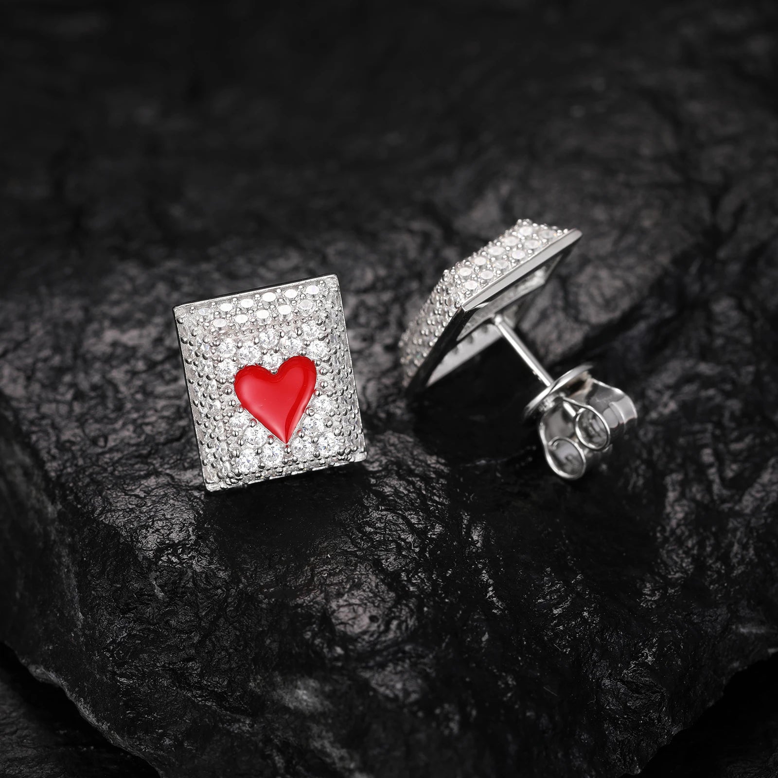 S925 Moissanite Poker Studs Earrings - Icedgame & Co