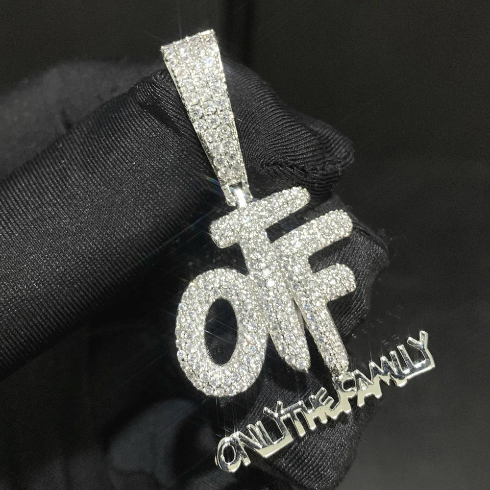Iced "OTF - Only The Family" Letter Pendant