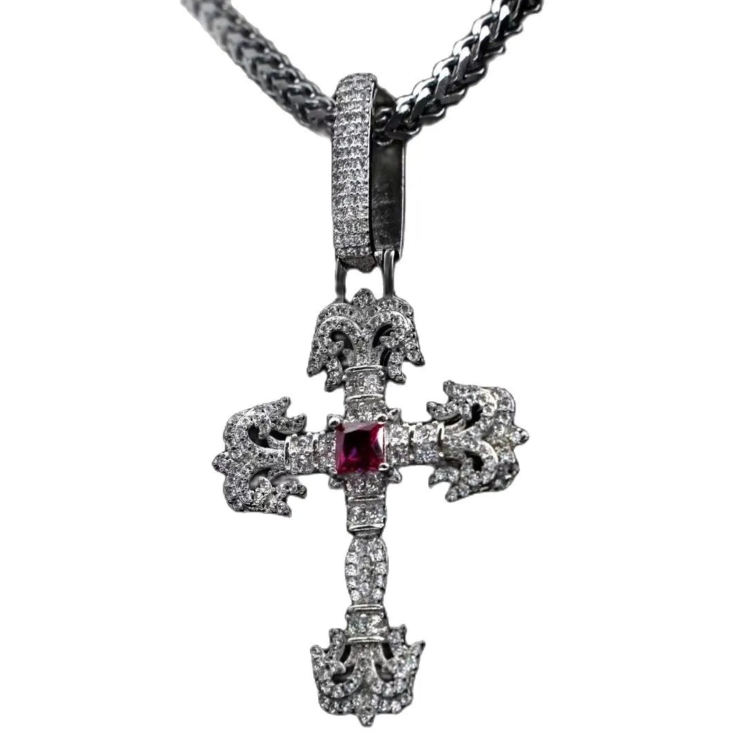 Ruby Cross Pendant