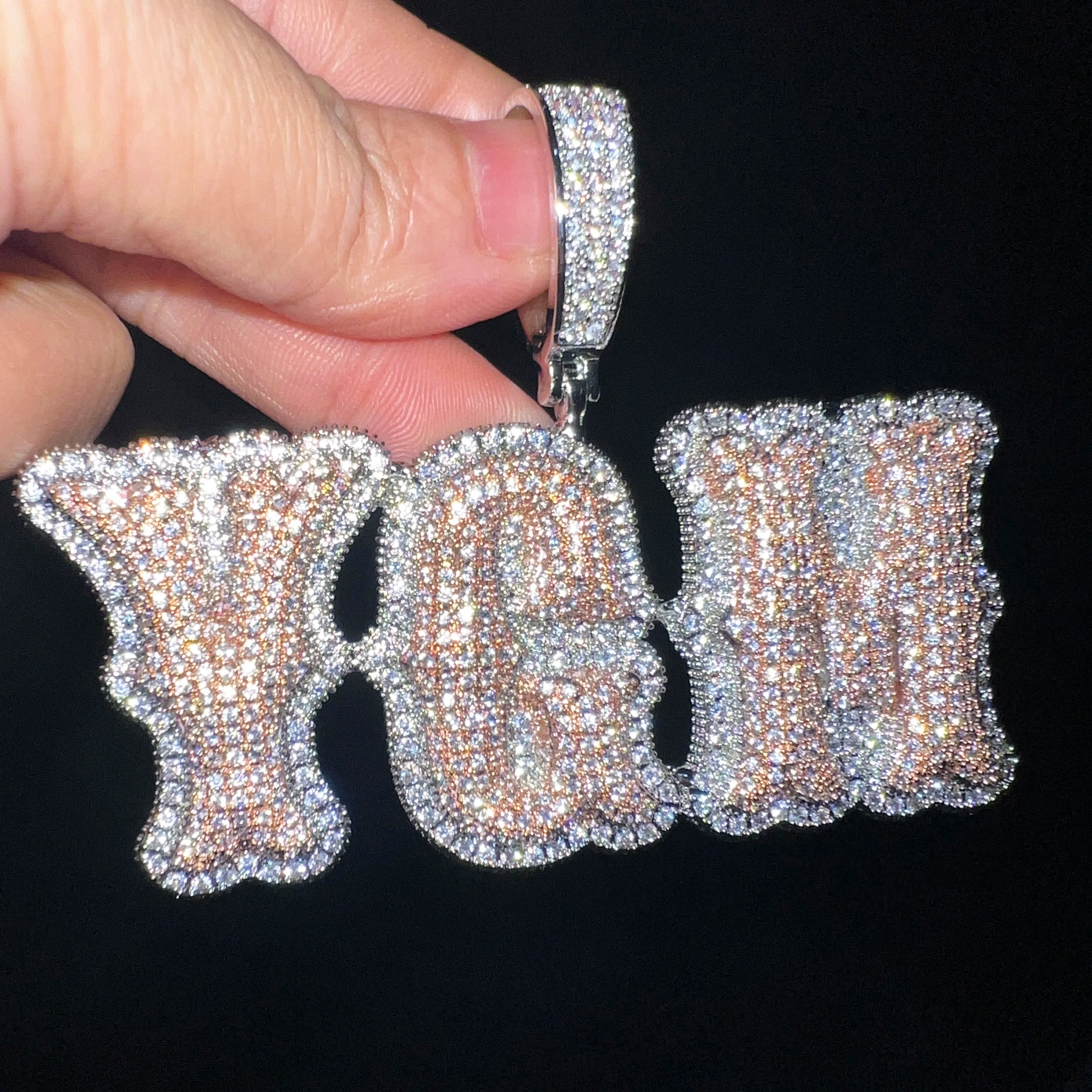 Layered Bubble Custom Letter Pendant - Icedgame & Co