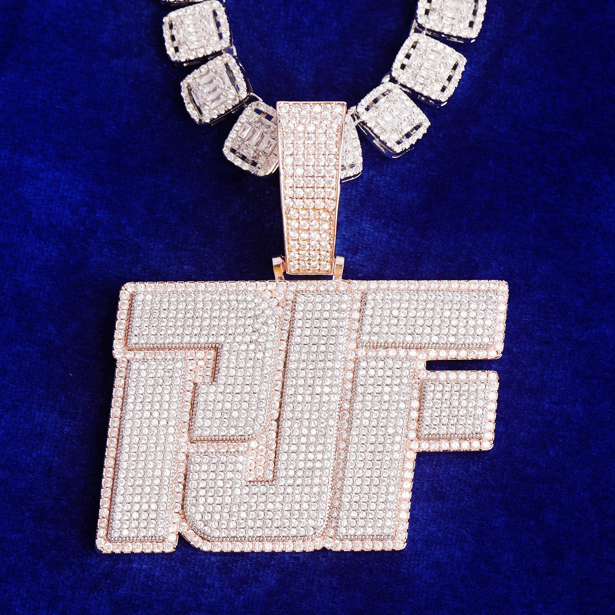 Custom Blocky Letter Pendant - Icedgame & Co