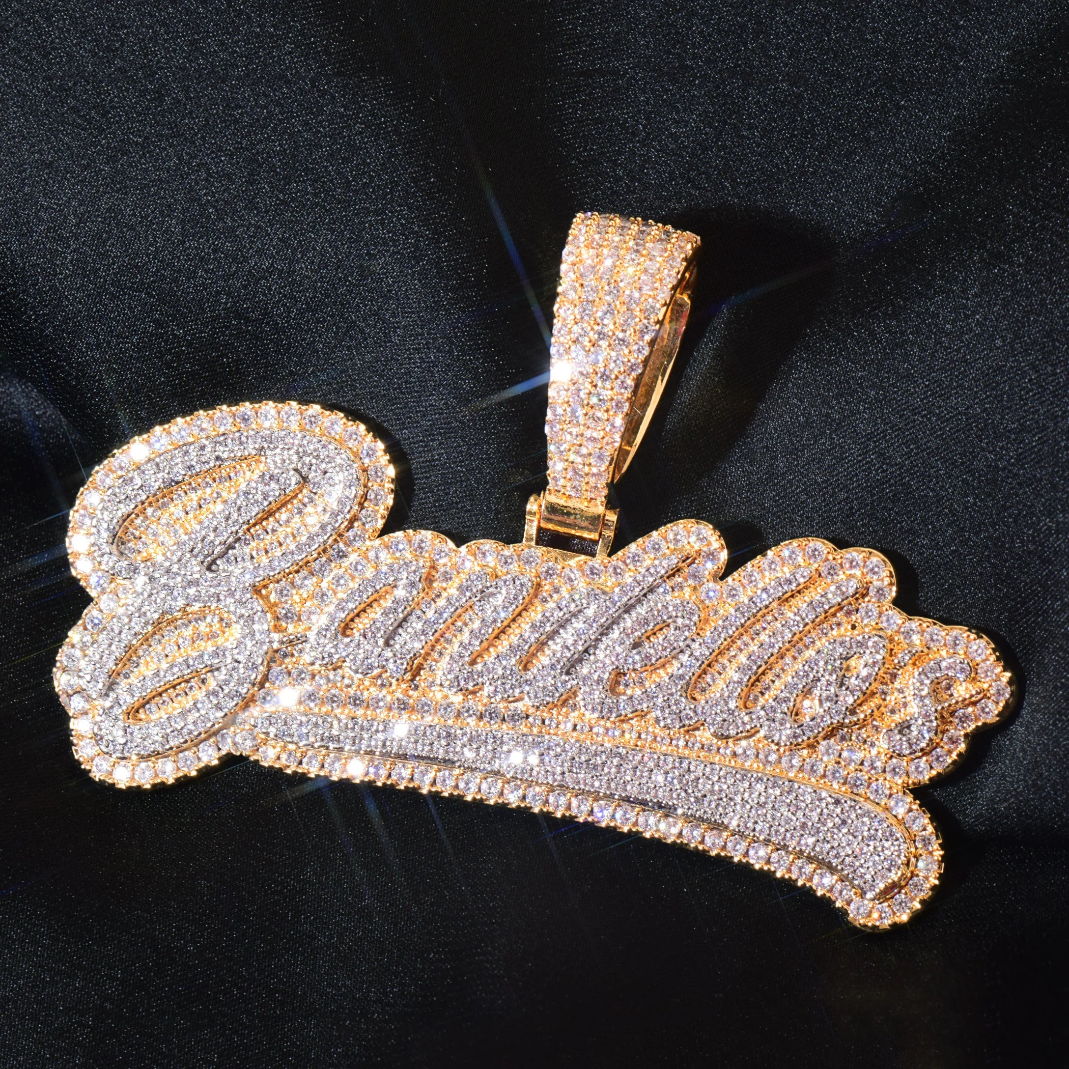 Custom Cursive "Dollie Script" Letter Pendant - Icedgame & Co