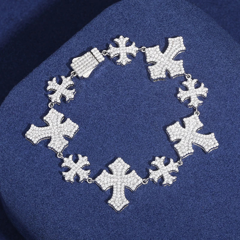 Moissanite Maltese Cross Bracelet