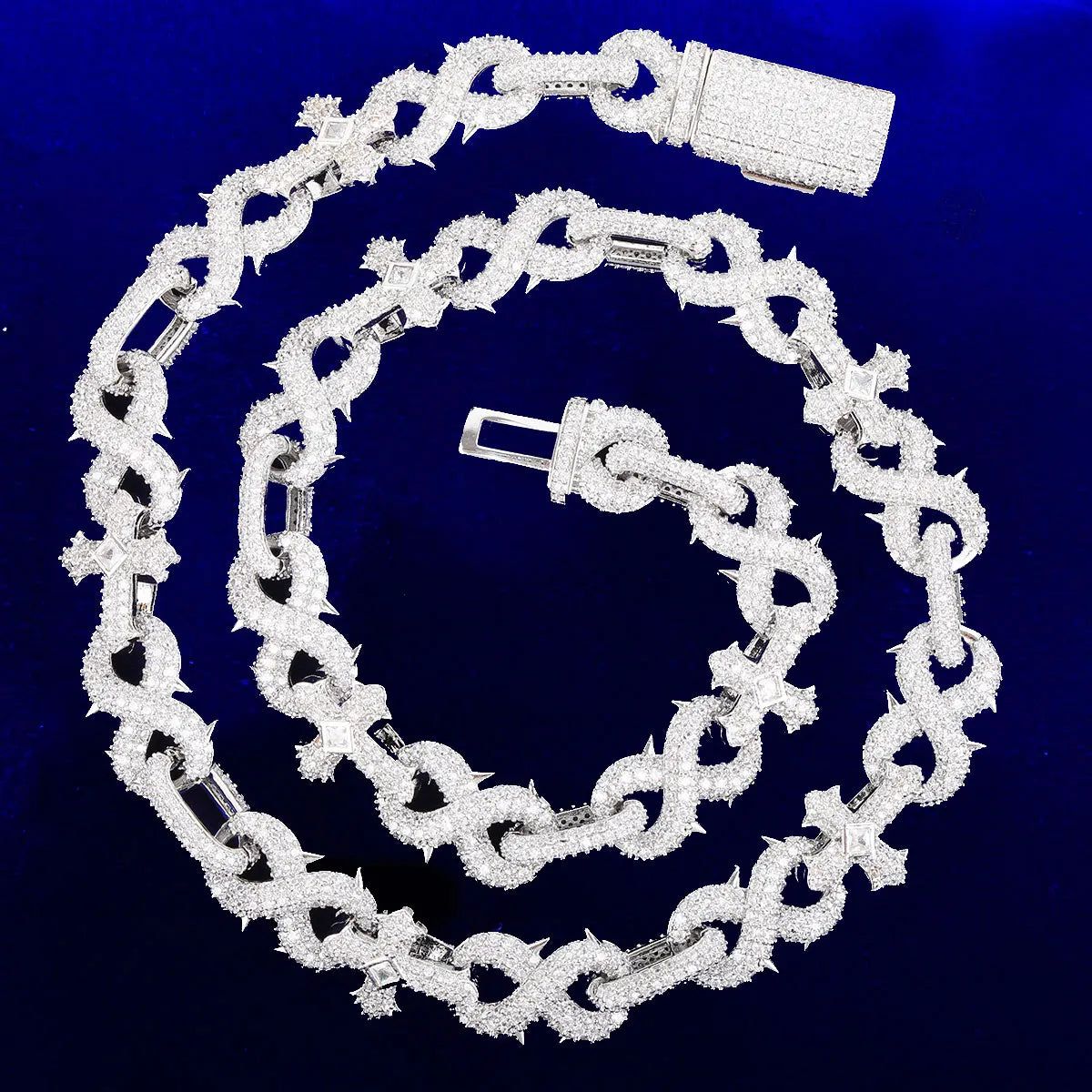 10MM ICED CLAWS INFINITY LINK CHAIN NECKLACE