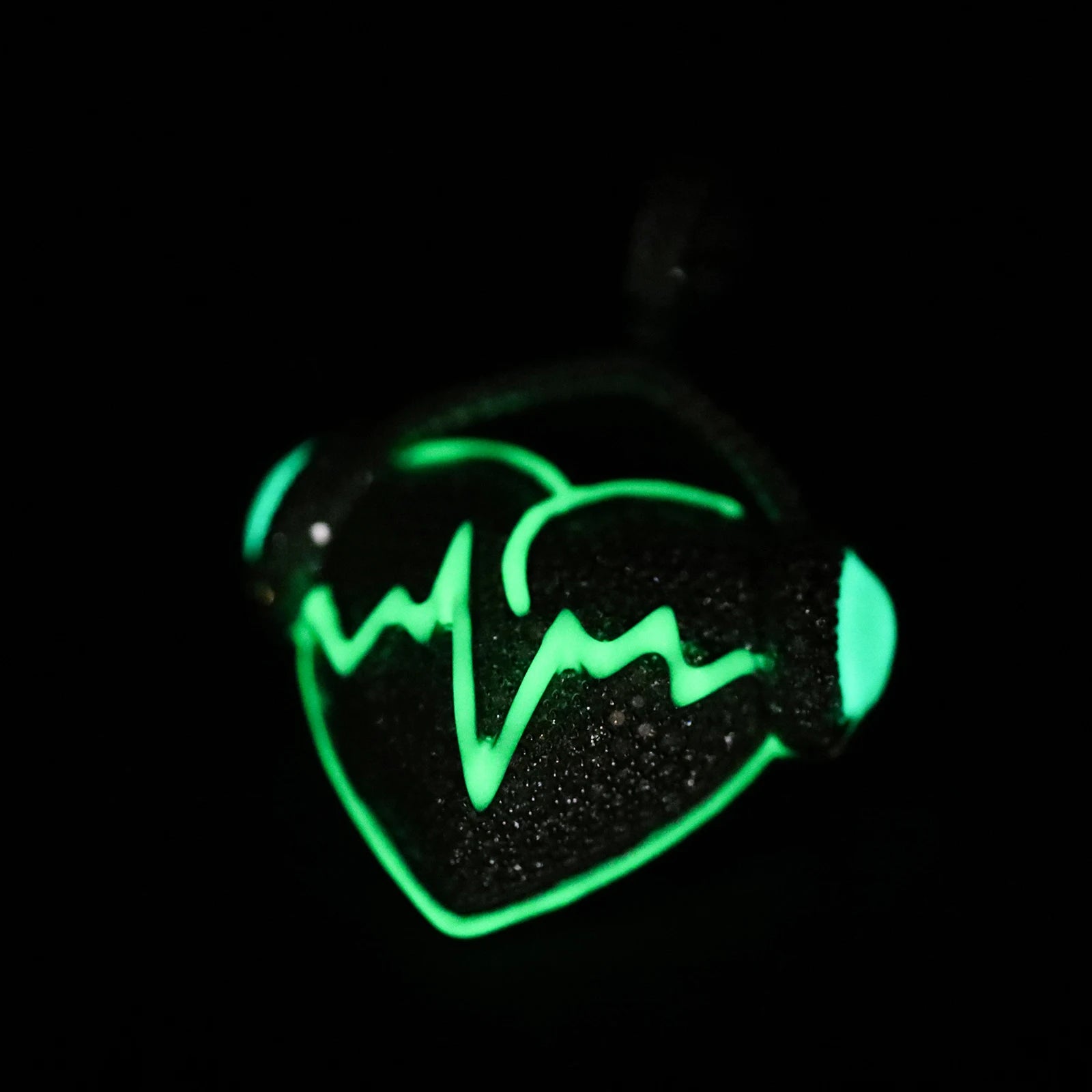 S925 Moissanite Luminous Heart With Earphone Pendant