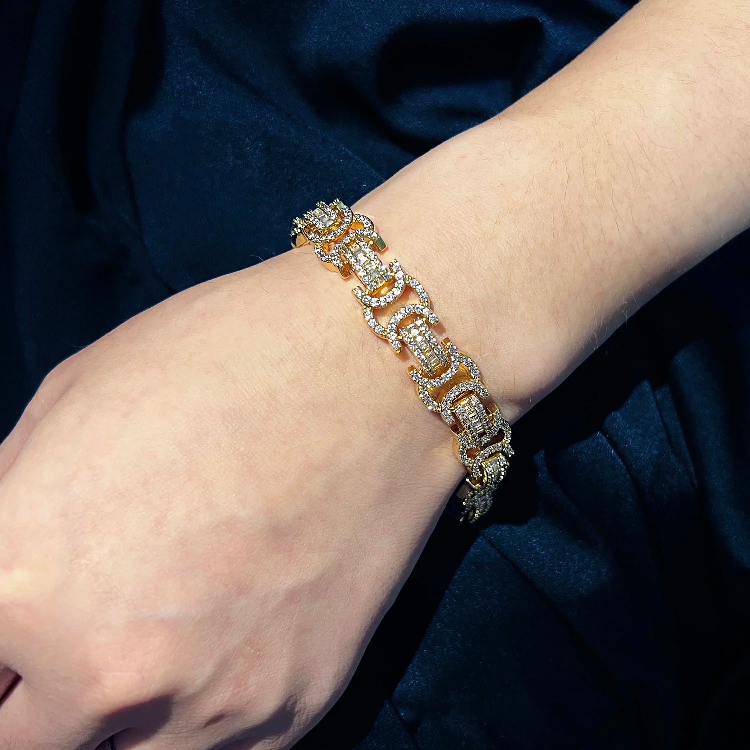 13mm Byzantine Diamond Link Bracelet - Icedgame & Co