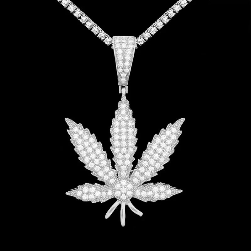 S925 Moissanite Magic Leaf Diamond Pendant