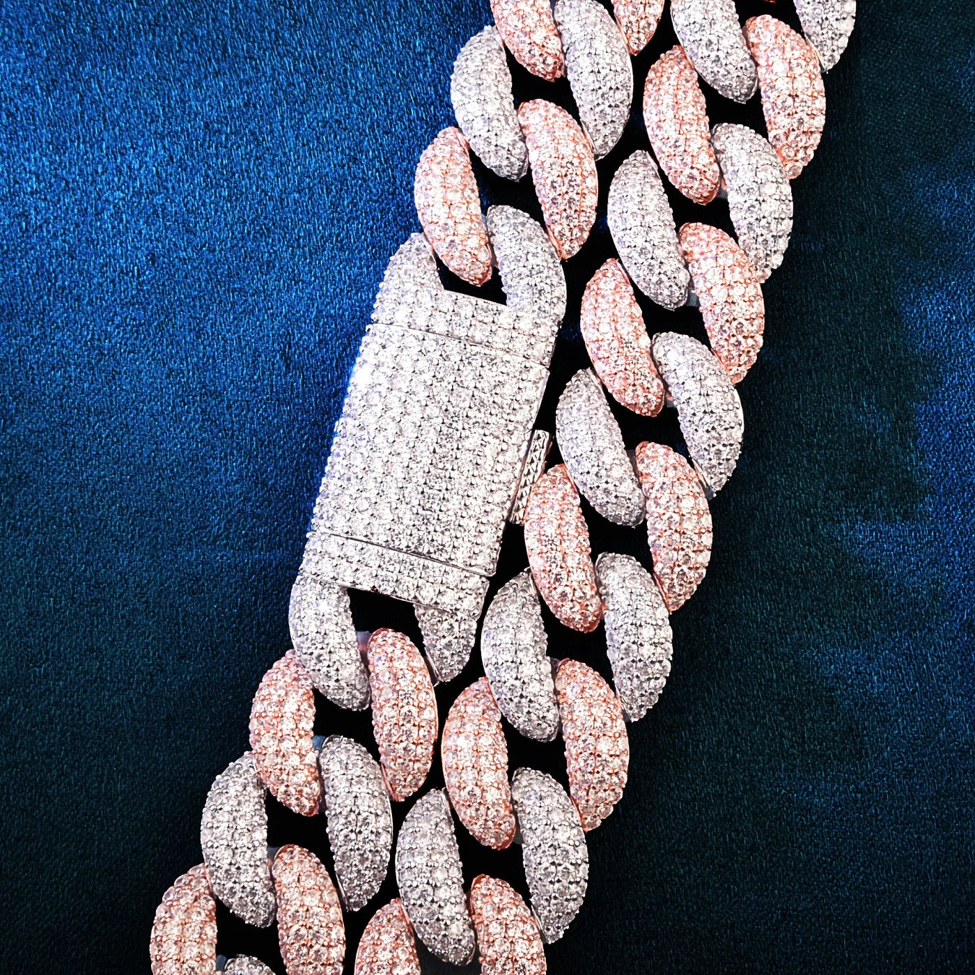 Two-Tone Rose Gold Miami Cuban Link Chain Necklace - 19mm