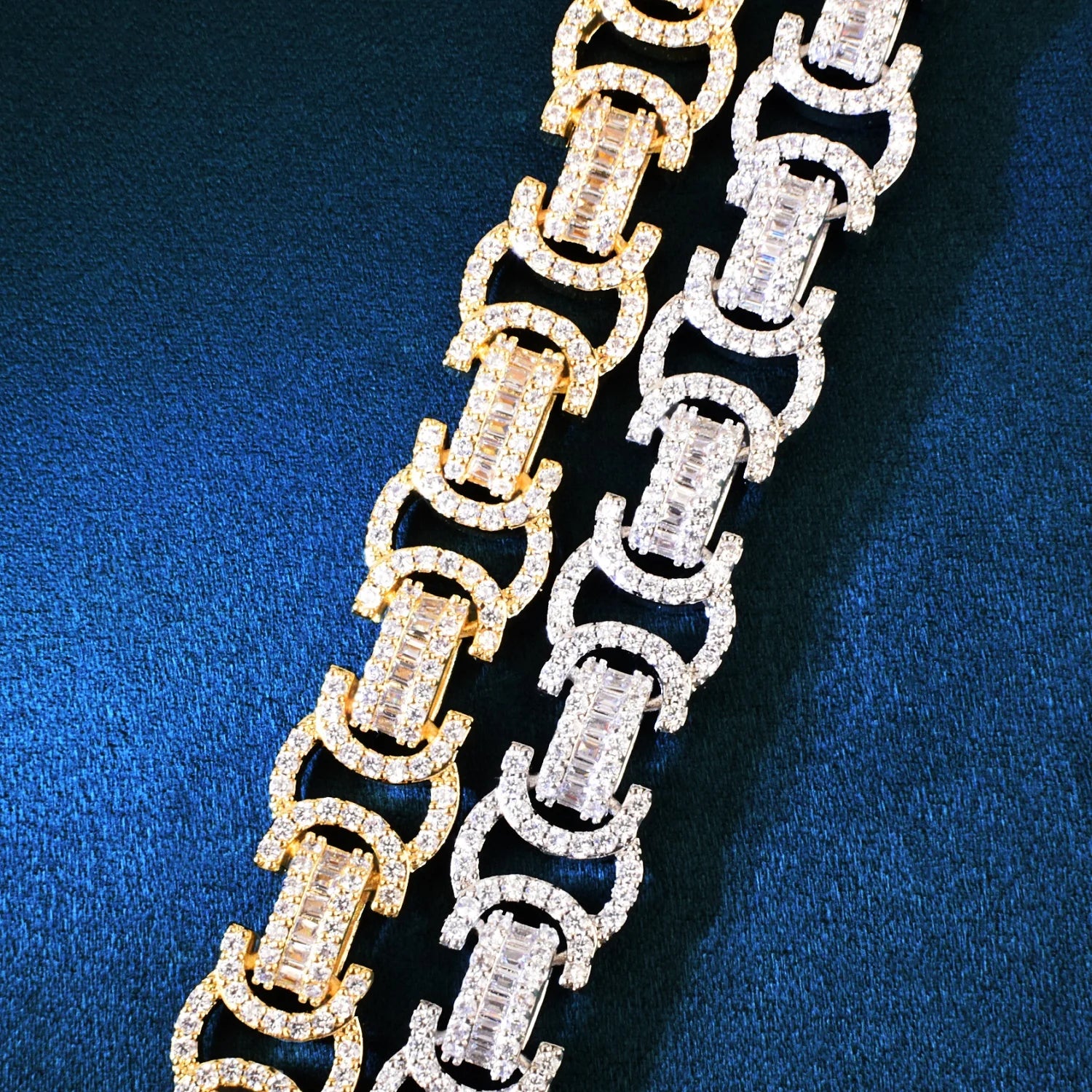 13mm Byzantine Diamond Link Bracelet - Icedgame & Co