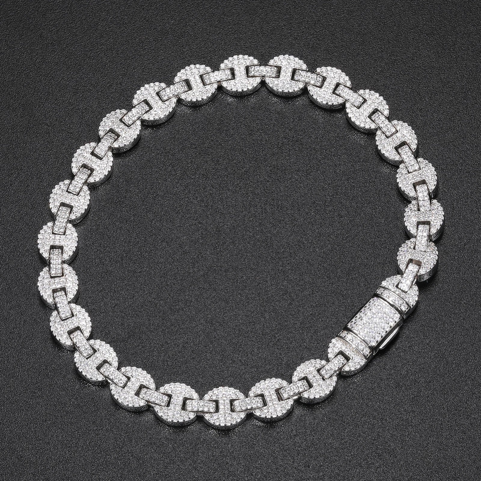 Iconic Moissanite Diamond-Encrusted Cuban Link Chain