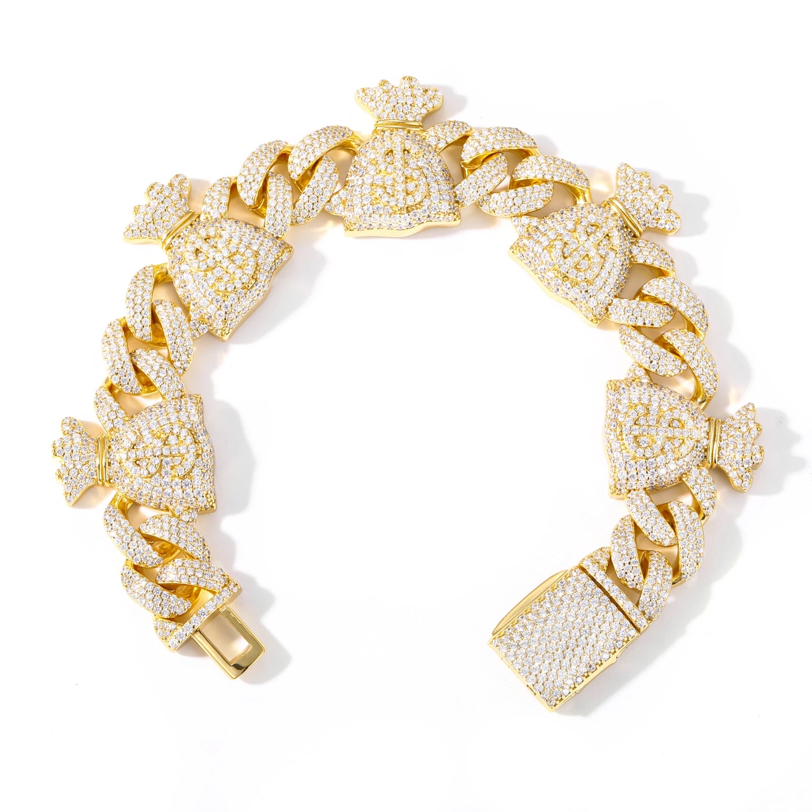 S925 Moissanite Fortune Money Bag Bracelet