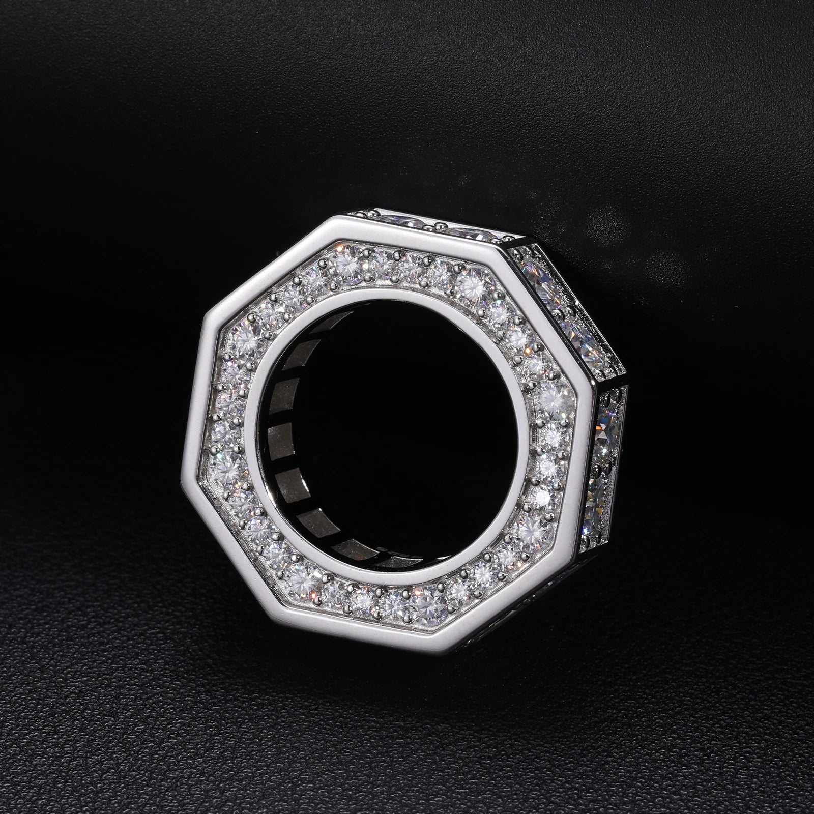 S925 Moissanite Octagon Diamond Ring