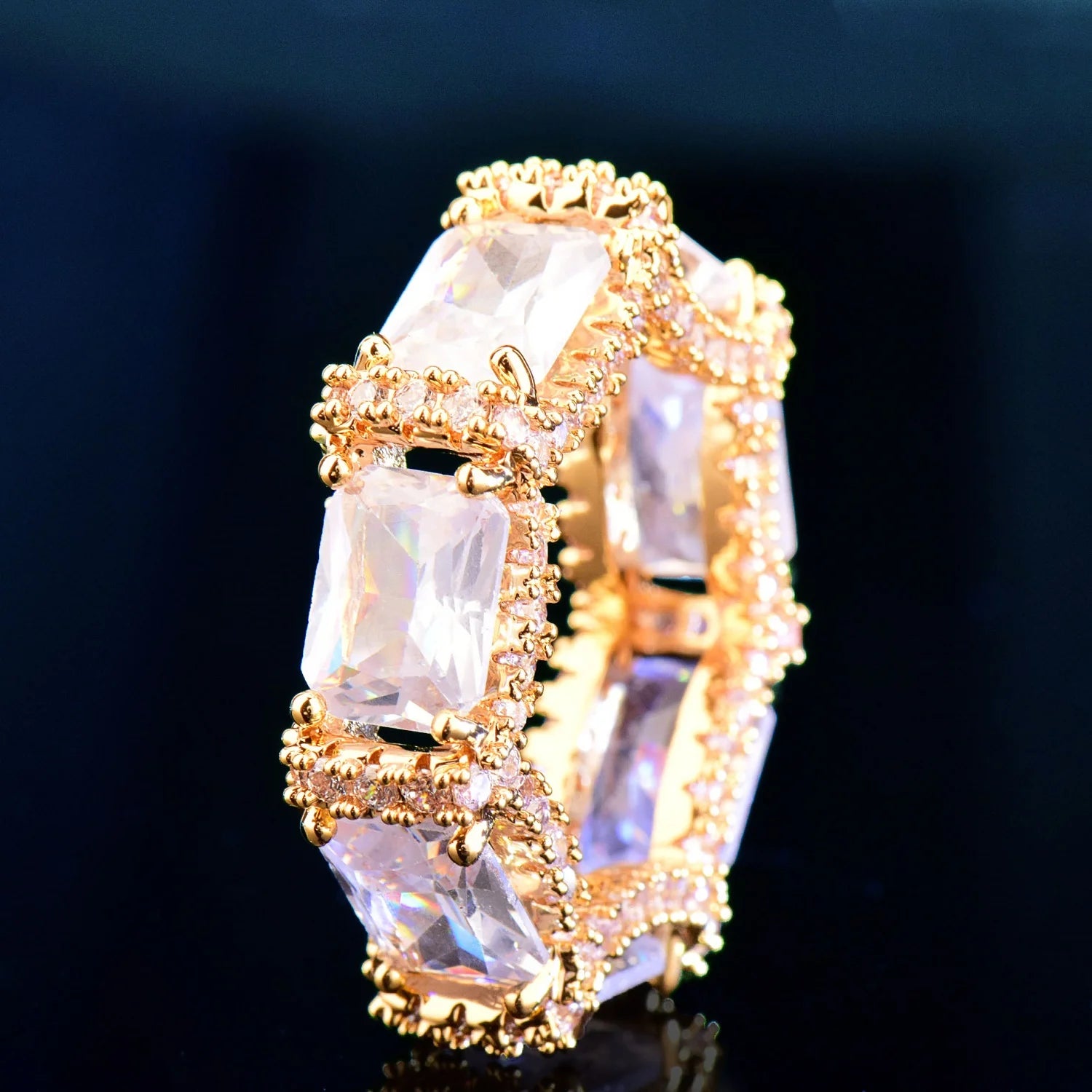 Mixed Radiant Diamond Ring - Icedgame & Co