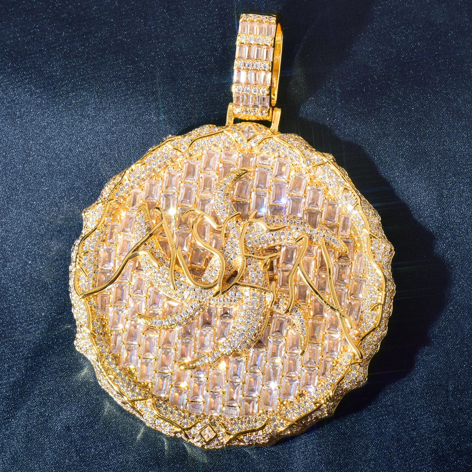 ASEN Letter Baguette Pendant - Icedgame & Co