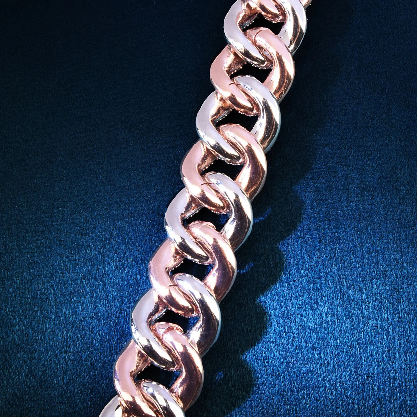 Two-Tone Rose Gold Miami Cuban Link Chain Necklace - 19mm