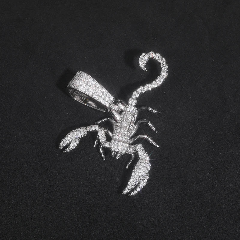 S925 Moissanite Scorpion Pendant