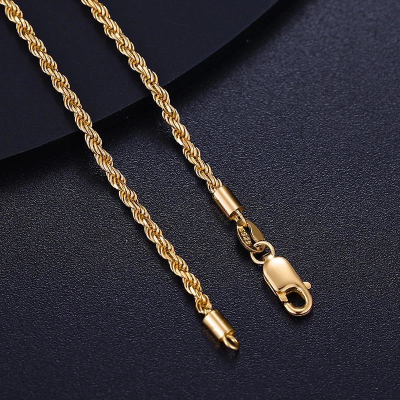 2.5mm S925 Rope Chain Necklace