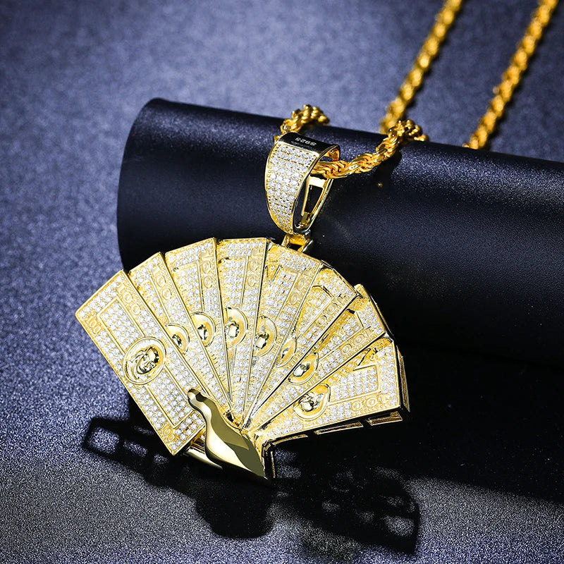 S925 Moissanite Money Spread Pendant Necklace
