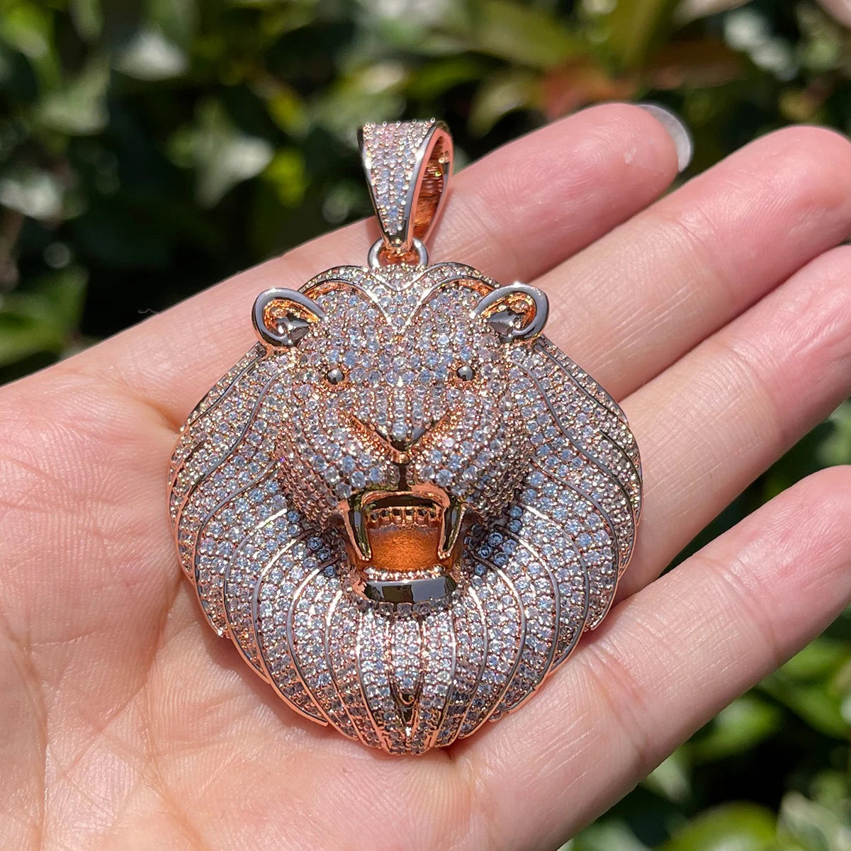 Iced Out Lion Head Pendant - Icedgame & Co