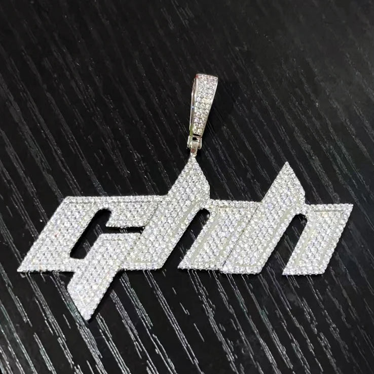 Slanted Custom Letter Pendant