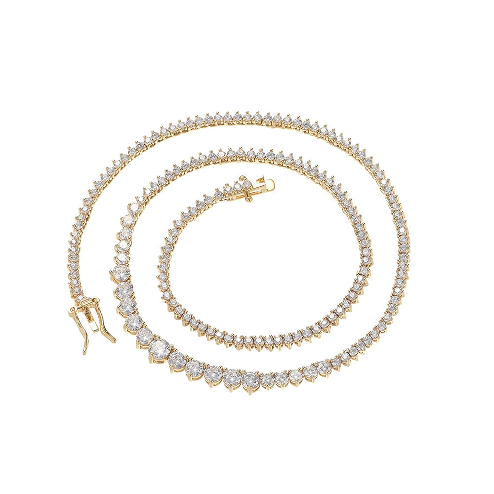 Curved Tennis Necklace