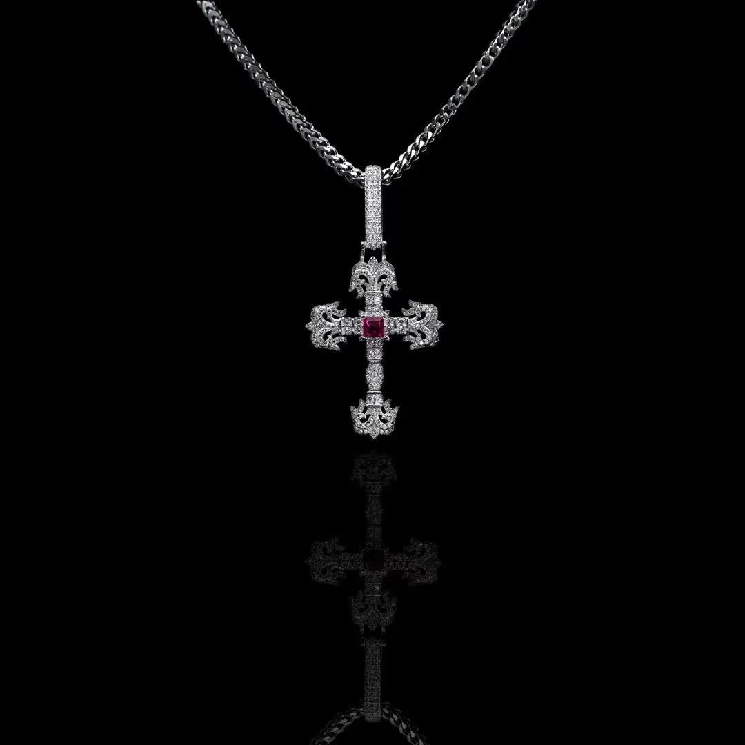 Ruby Cross Pendant