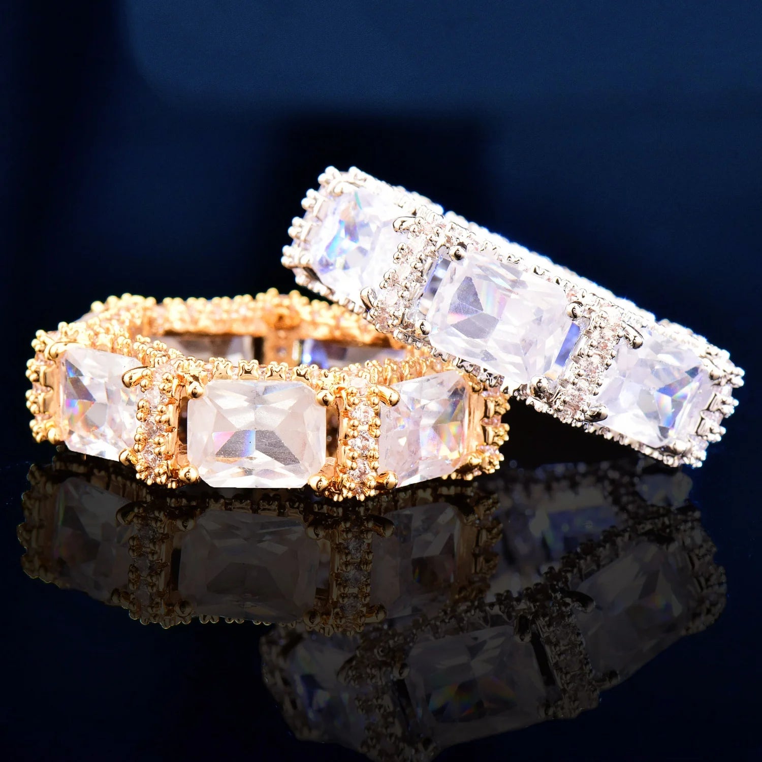 Mixed Radiant Diamond Ring - Icedgame & Co