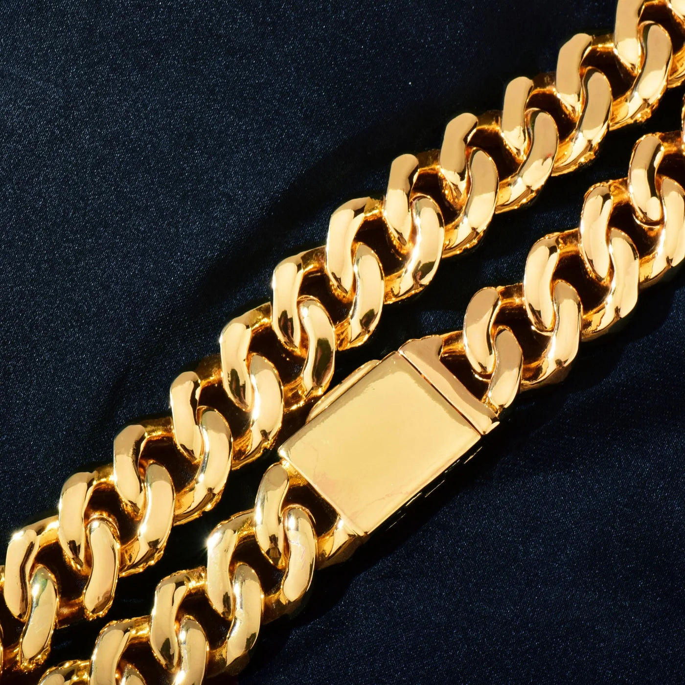 BAGUETTE CUBAN LINK NECKLACE - 15MM - Icedgame & Co