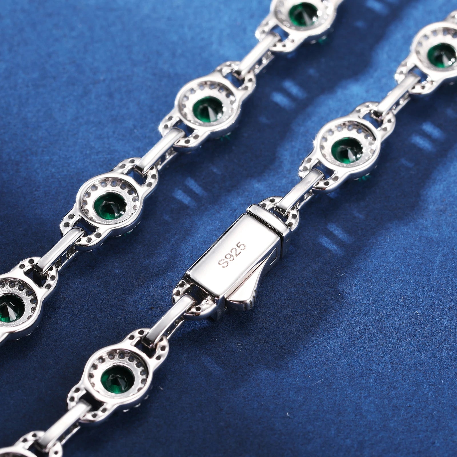 S925 Moissanite Radiant Crescent Diamond Halo Necklace