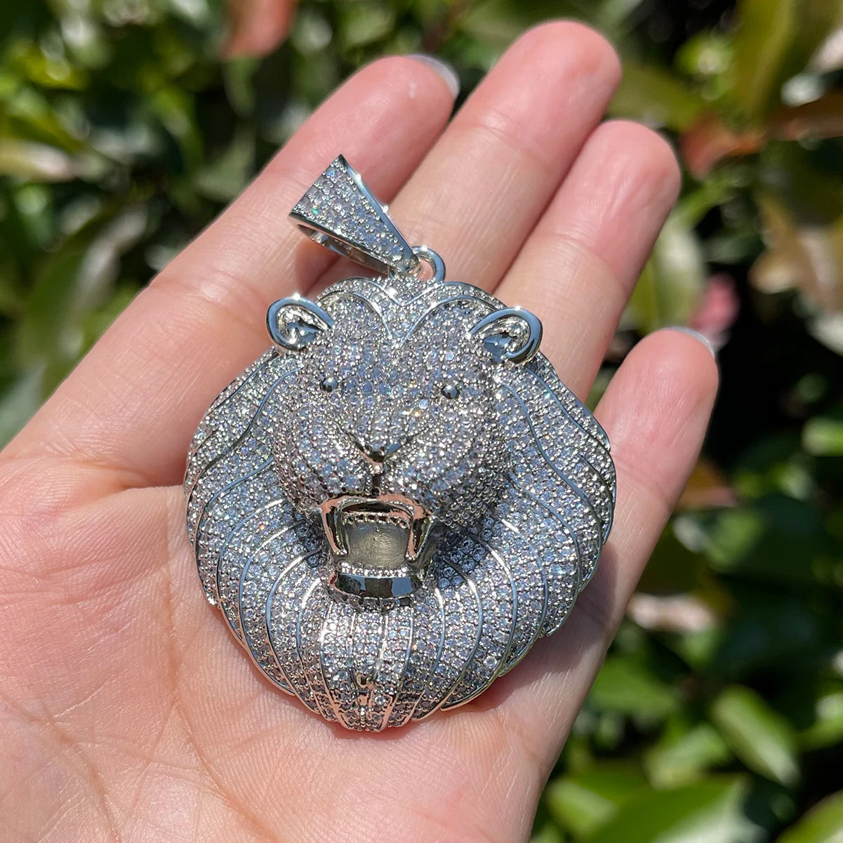 Iced Out Lion Head Pendant - Icedgame & Co